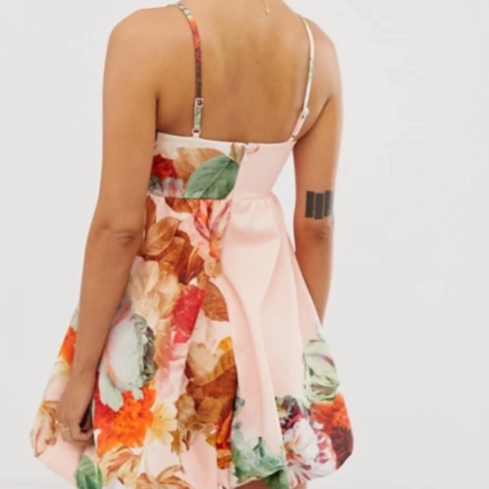 ASOS Design FLORAL Cami Bubble Hem Mini Dress